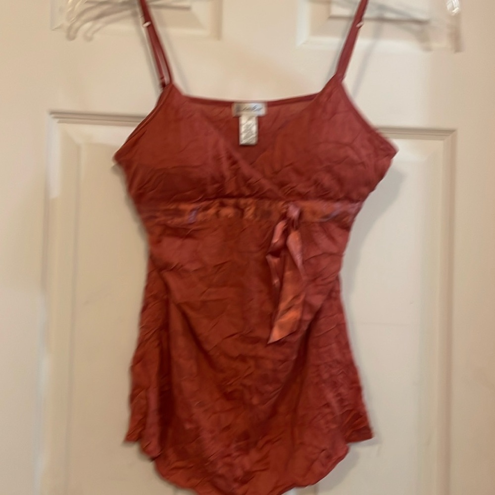 Beautiful silky top. Padded.